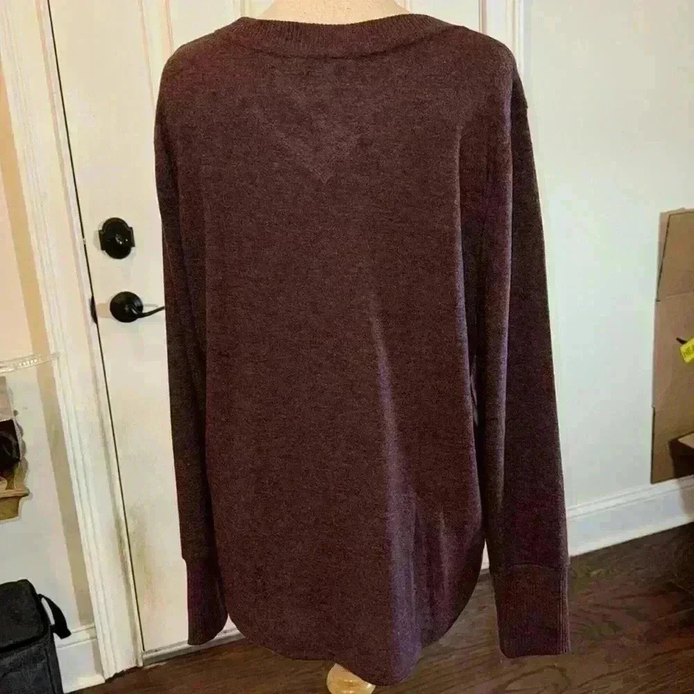 Nine West Jeans color “Heather Wine Tasting” size XXL sweater, NWT - Picture 3 of 11